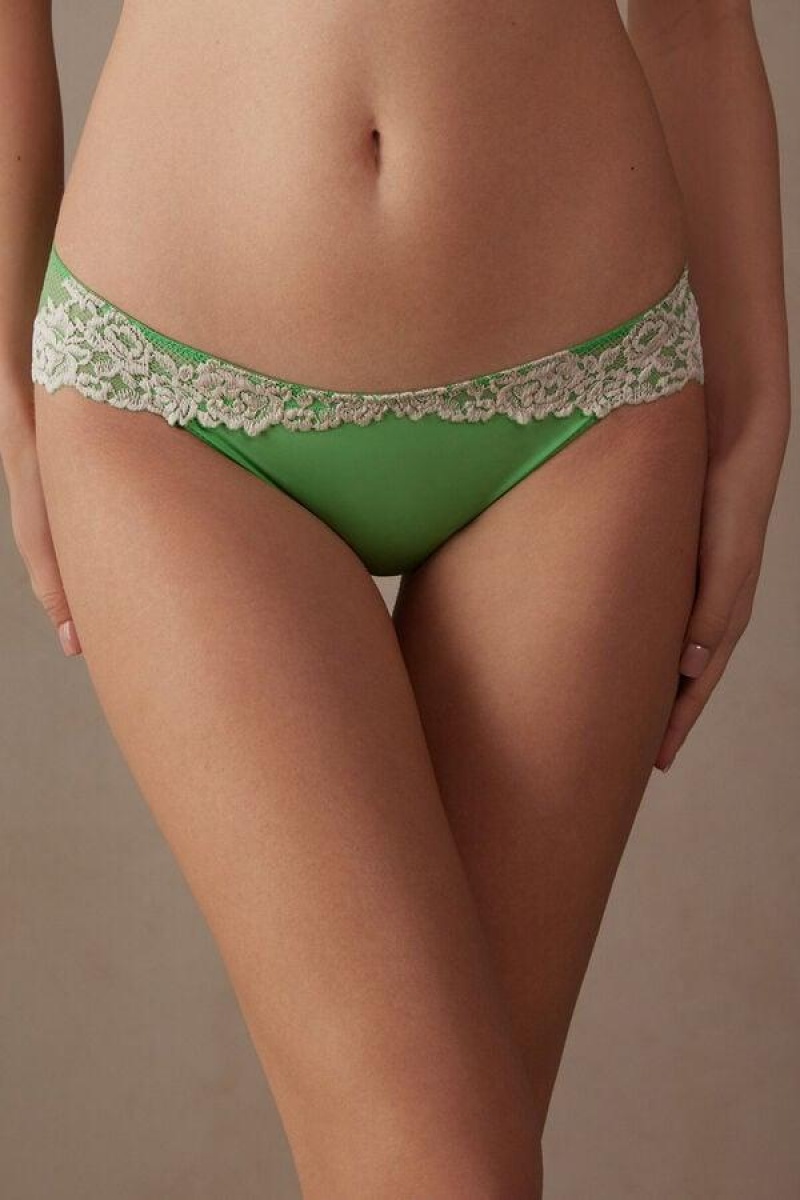 Intimissimi Pretty Flowers Ženske Gaćice Menta Bijele | HR 2356CET