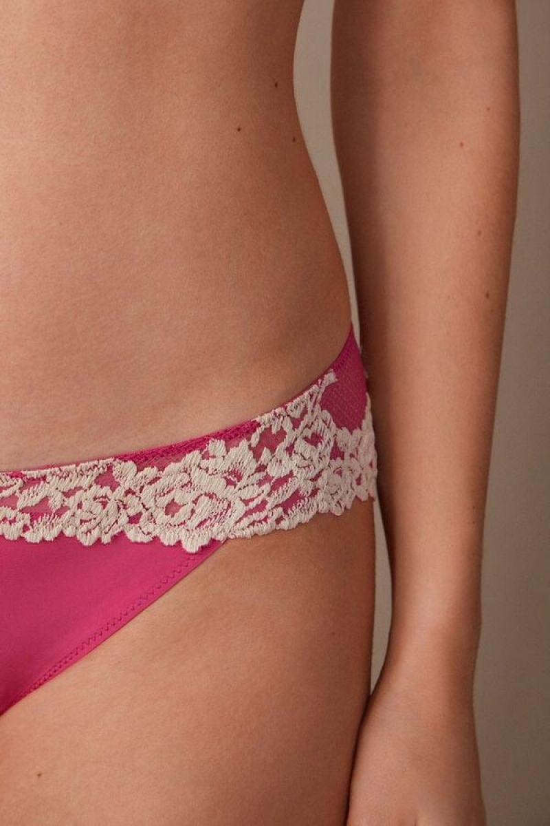 Intimissimi Pretty Flowers Ženske Gaćice Roze Bijele | HR 2363GLS