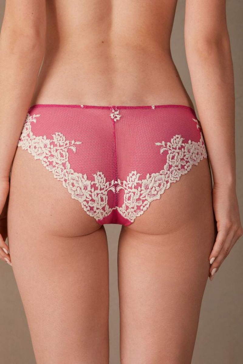 Intimissimi Pretty Flowers Ženske Gaćice Roze Bijele | HR 2363GLS