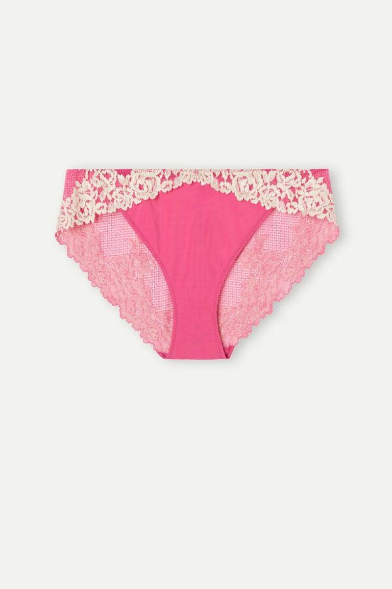 Intimissimi Pretty Flowers Ženske Gaćice Roze Bijele | HR 2363GLS