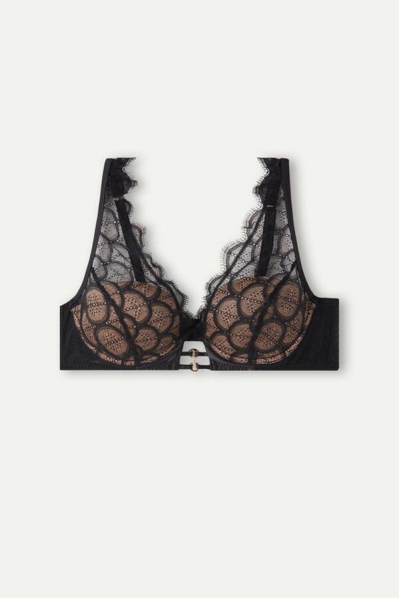 Intimissimi Pure Charme Elena Balconette Ženske Grudnjaci Crne | HR 1499ZGY