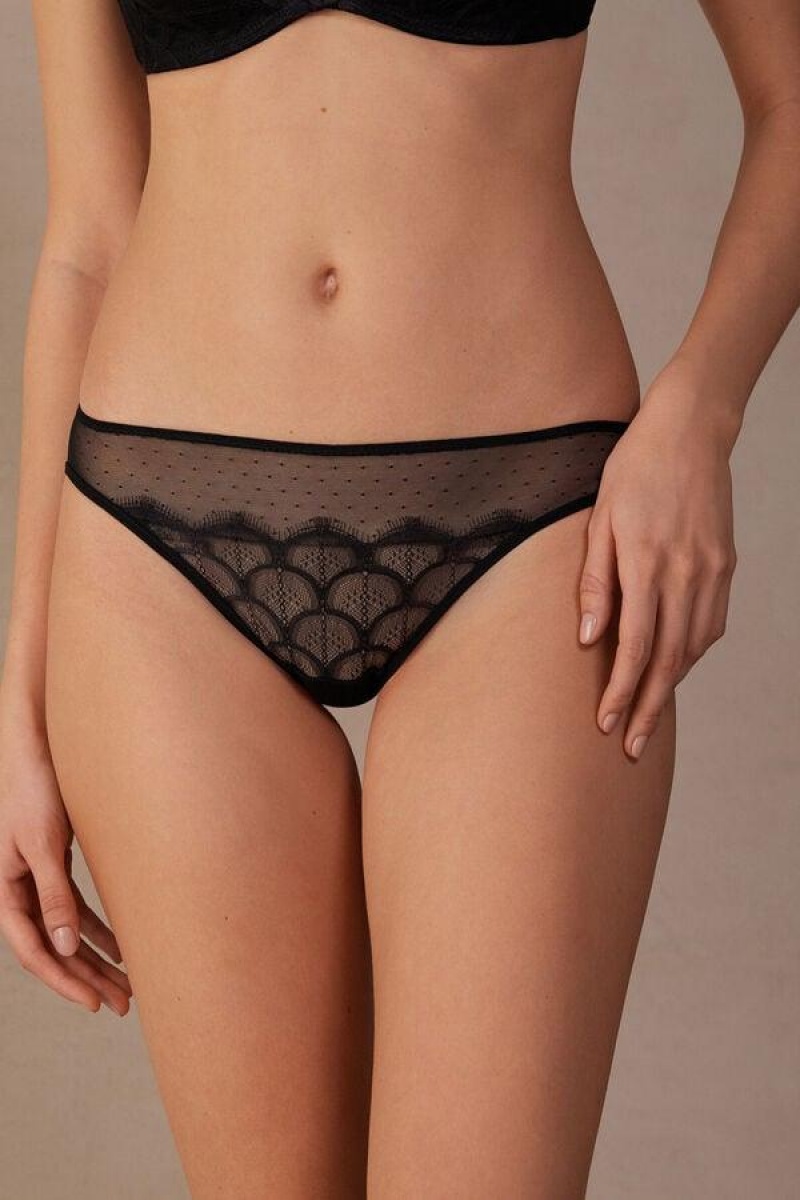 Intimissimi Pure Charme Ženske Gaćice Crne | HR 2366SOG