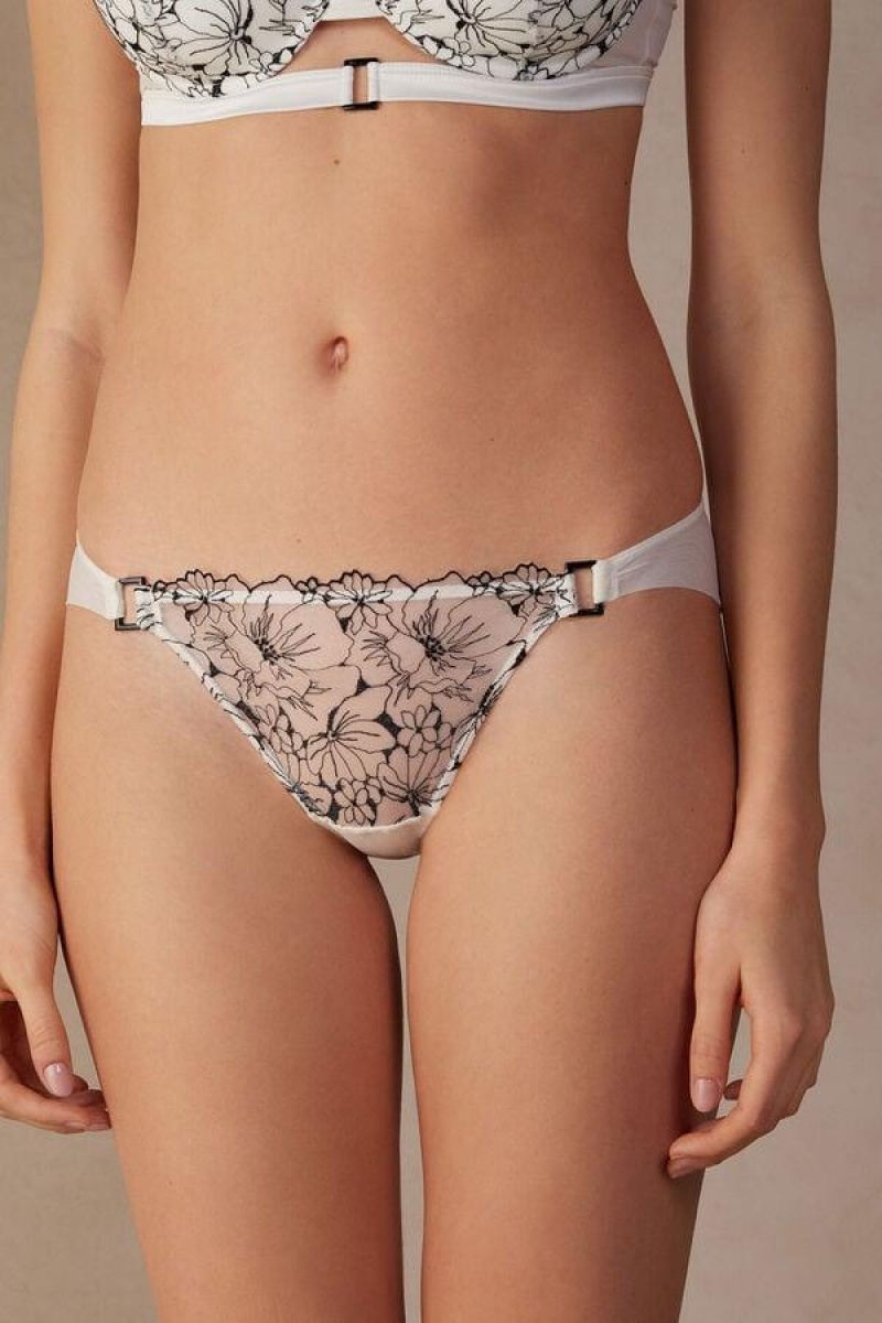 Intimissimi Pure Joy Ženske Gaćice Bijele Crne | HR 2357XFY