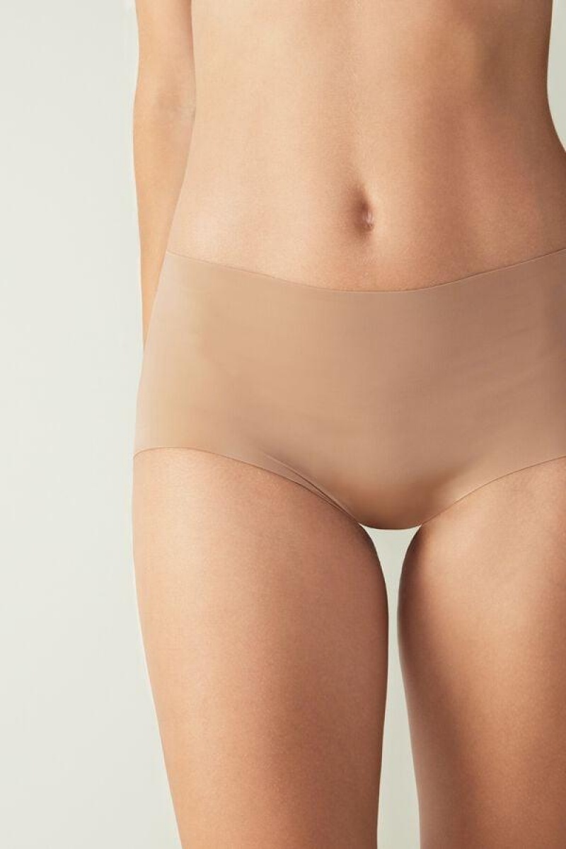 Intimissimi Seamless Microfiber Hipster Ženske Gaćice Bež | HR 2328BCE