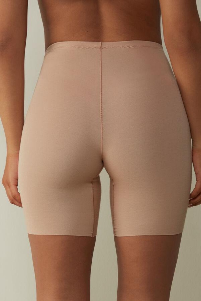 Intimissimi Seamless Supima® Cotton Shorts Ženske Gaćice Bež | HR 2336HKA