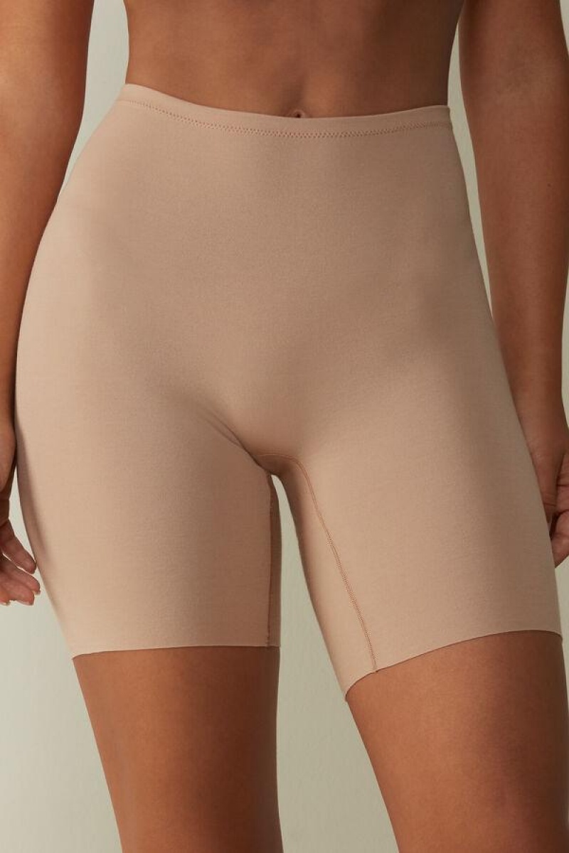 Intimissimi Seamless Supima® Cotton Shorts Ženske Gaćice Bež | HR 2336HKA