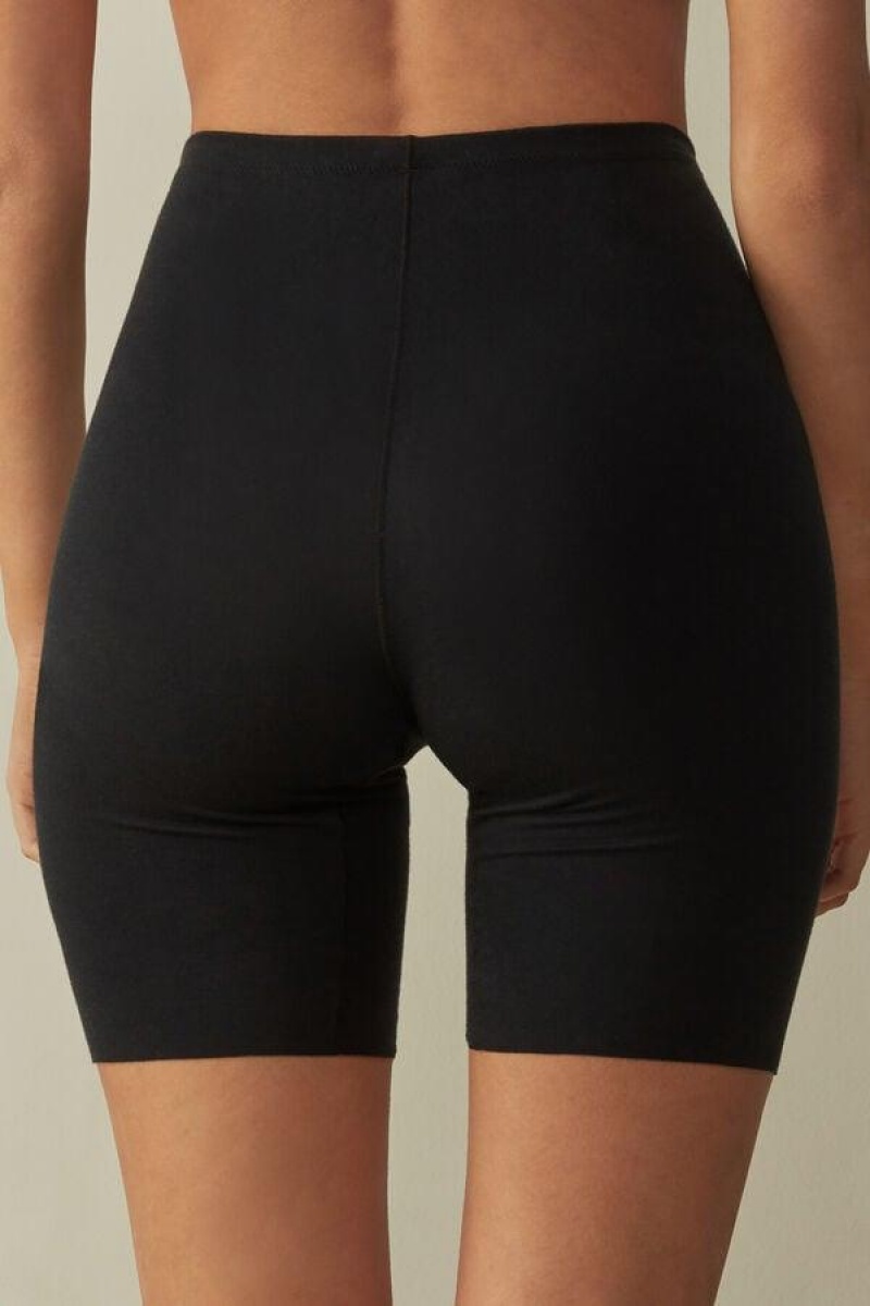 Intimissimi Seamless Supima® Cotton Shorts Ženske Gaćice Crne | HR 2337GLS