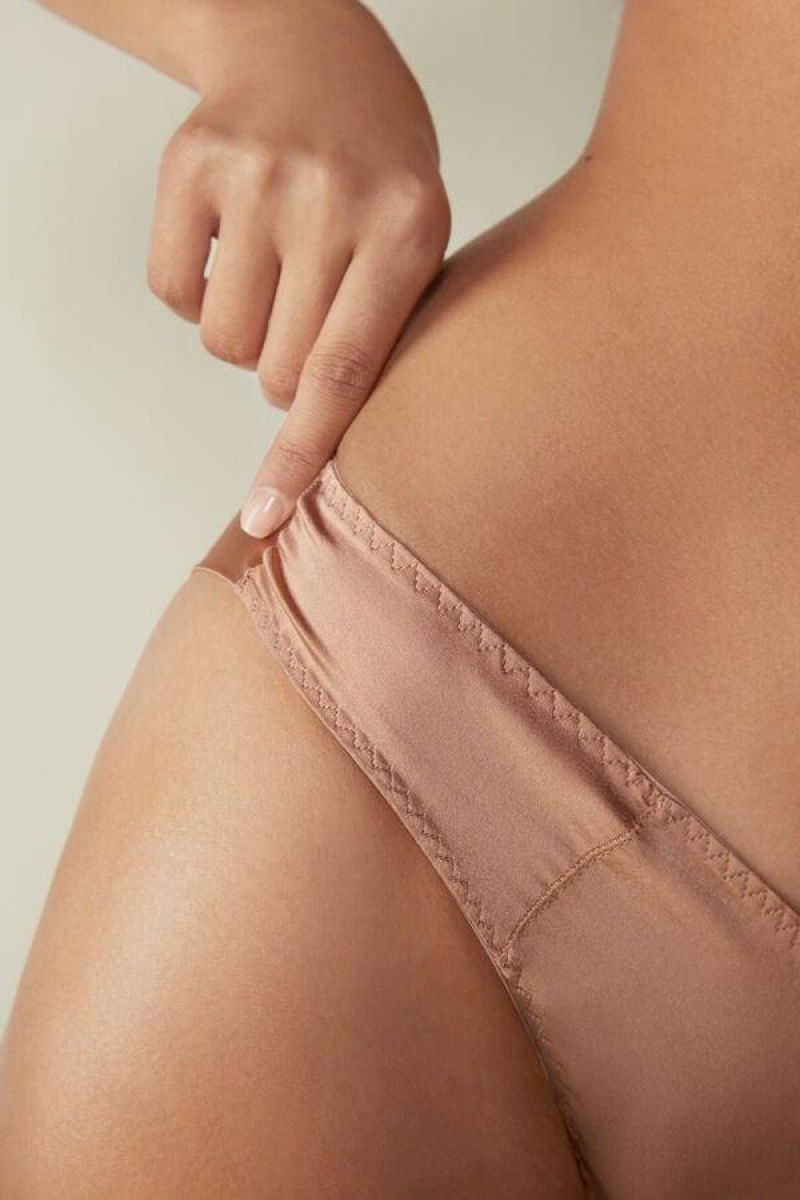 Intimissimi Silk Cheeky Briefs Ženske Gaćice Roze | HR 2554YUX