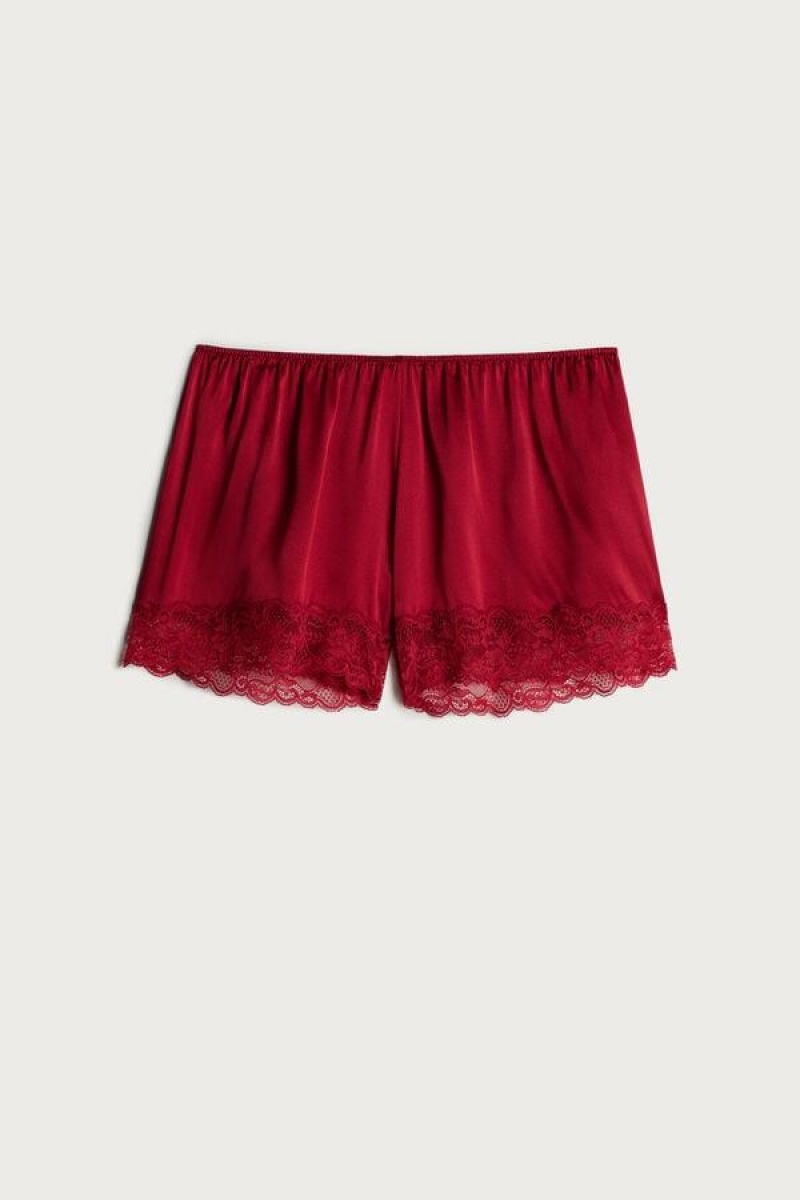 Intimissimi Silk Shorts Ženske Pidžama Crvene | HR 2006UTL