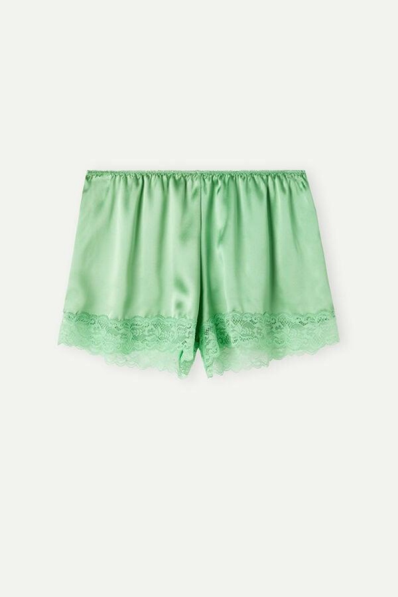 Intimissimi Silk Shorts Ženske Pidžama Menta | HR 1977RWH