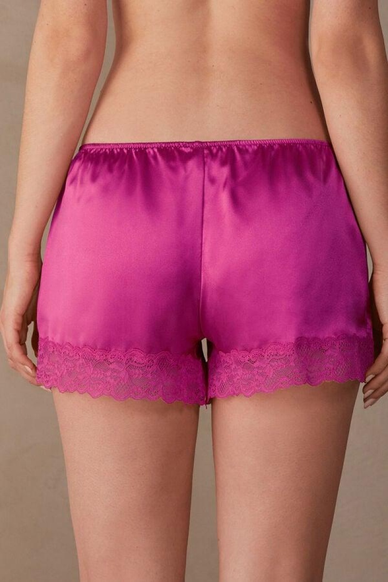 Intimissimi Silk Shorts Ženske Pidžama Roze | HR 1981ISZ