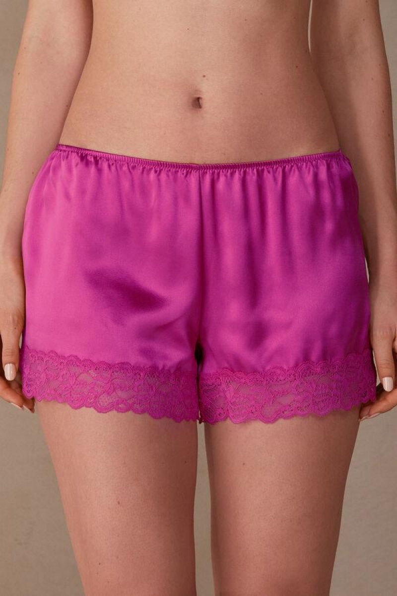 Intimissimi Silk Shorts Ženske Pidžama Roze | HR 1981ISZ