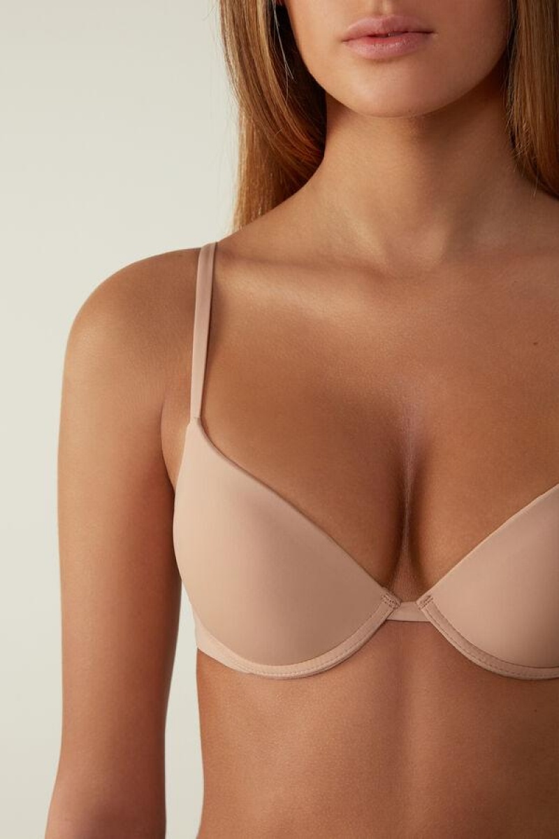 Intimissimi Simona Microfiber Super Push-Up Ženske Grudnjaci Bež | HR 1341KIR