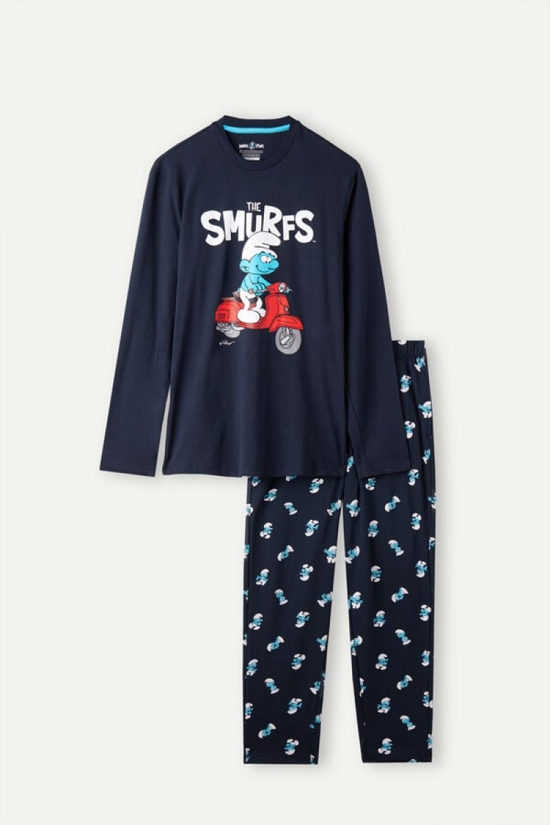 Intimissimi Smurfs Full Length Cotton Muške Pidžama Plave | HR 2922QZN