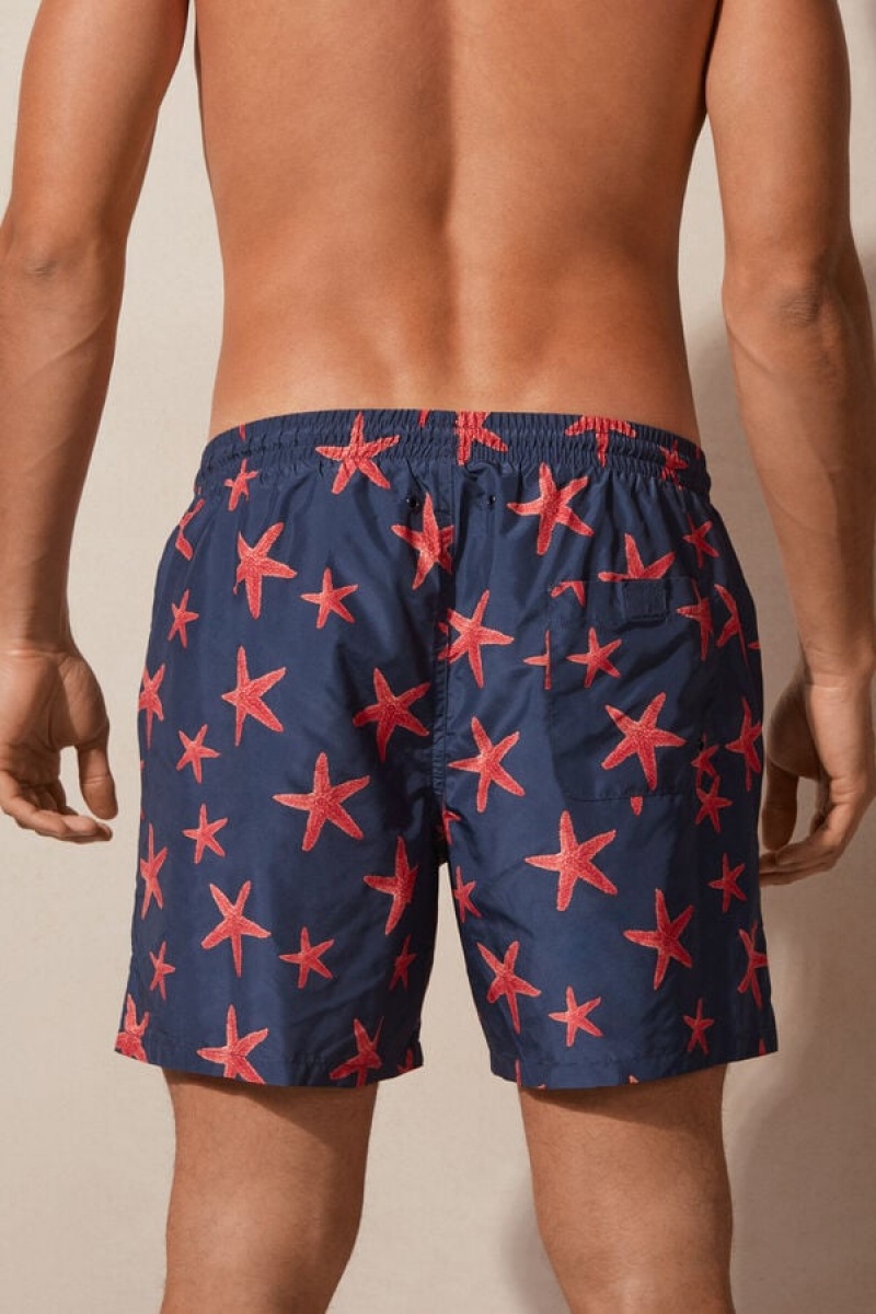 Intimissimi Starfish Print Muške Kupaće Gaće Plave | HR 2763JJC