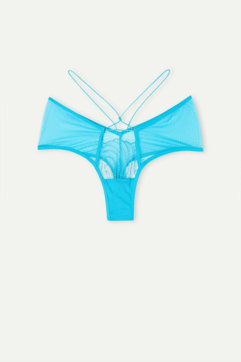 Intimissimi Steal the Show ‘80s Stil Hipster Brazilian Ženske Gaćice Tirkizne | HR 2300GLQ