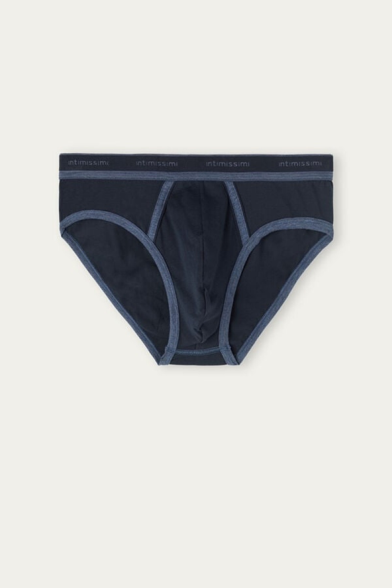 Intimissimi Stretch Supima® Cotton with Logo Detail Muške Gaćice Plave Plave | HR 2697DNI