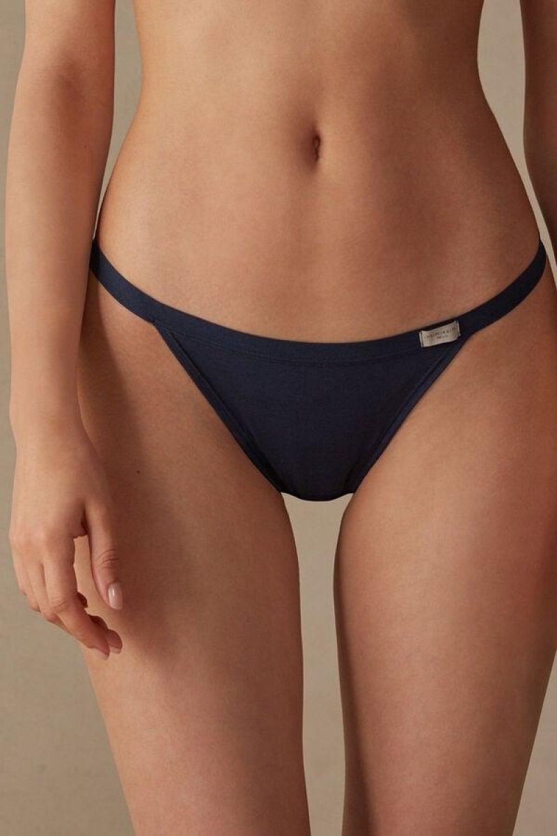 Intimissimi String Thong in Cotton Ženske Gaćice Plave | HR 2278LHT