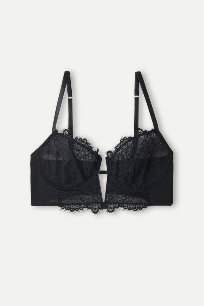 Intimissimi Stunning Beauty Daniela Balconette Bustier Ženske Grudnjaci Crne | HR 1023SOB