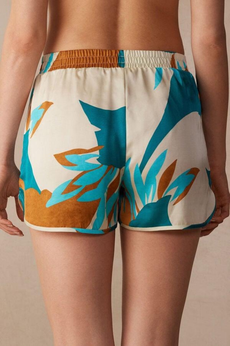 Intimissimi Summer Vibes Viscose Satin Shorts Ženske Pidžama Visebojne | HR 1958APV