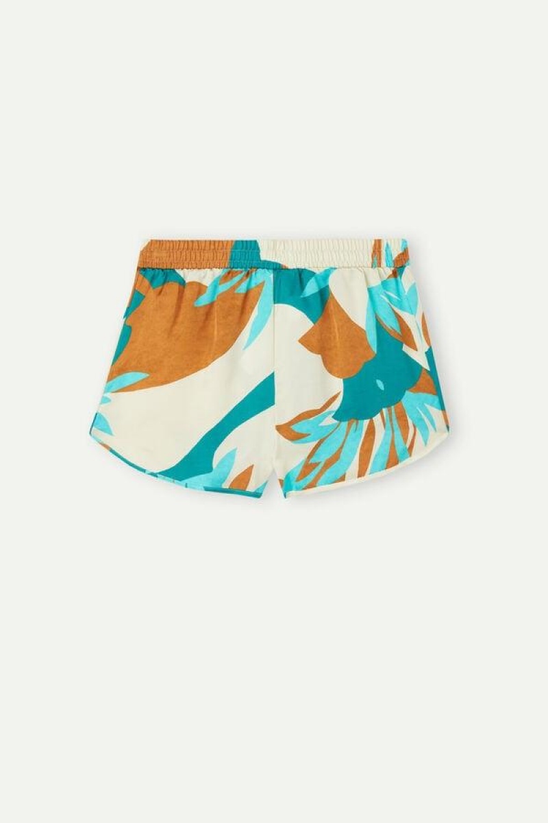 Intimissimi Summer Vibes Viscose Satin Shorts Ženske Pidžama Visebojne | HR 1958APV