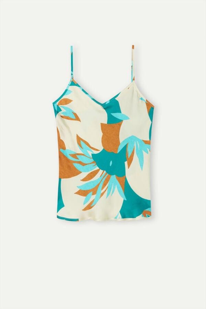 Intimissimi Summer Vibes Viscose Satin Top Ženske Pidžama Visebojne | HR 2085ISZ