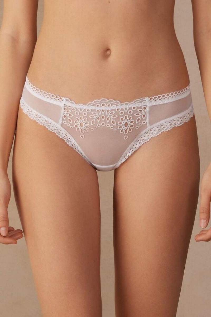 Intimissimi Timeless Simplicity Brazilian Ženske Gaćice Bijele | HR 2456MAQ