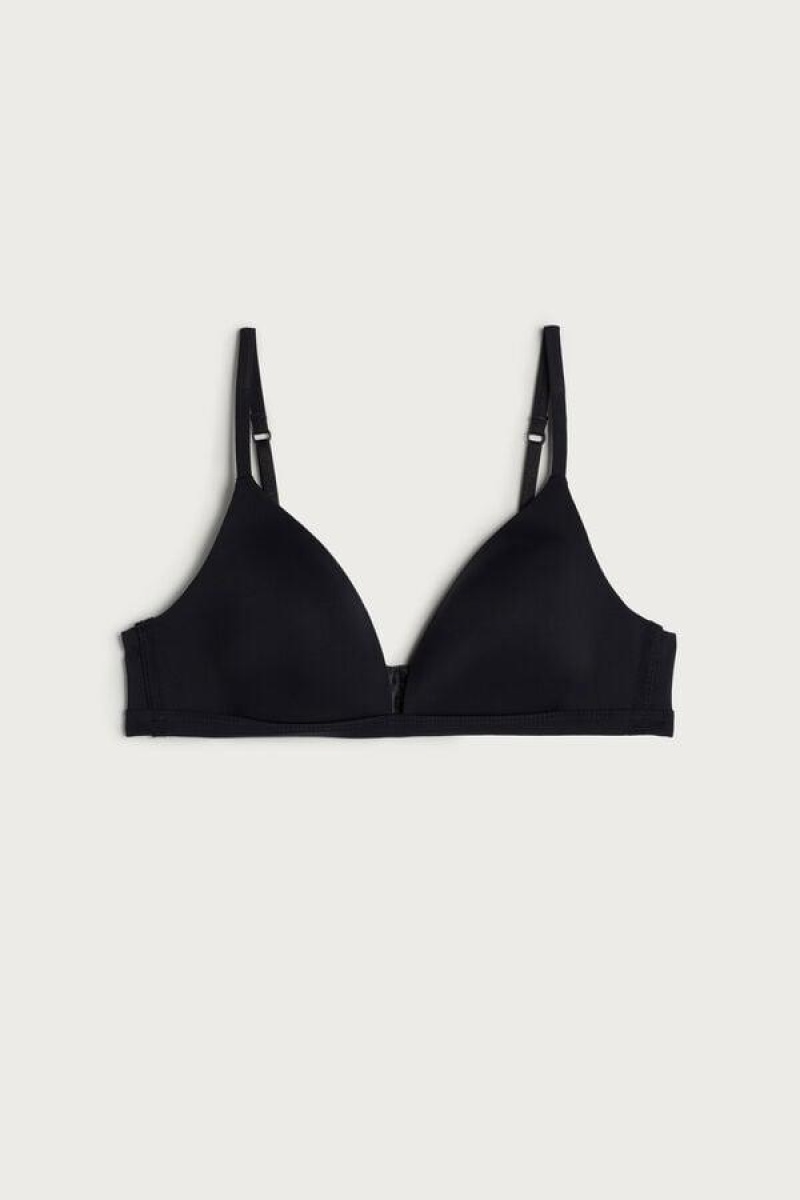 Intimissimi Tiziana Microfiber Triangle Ženske Grudnjaci Crne | HR 1454QZD