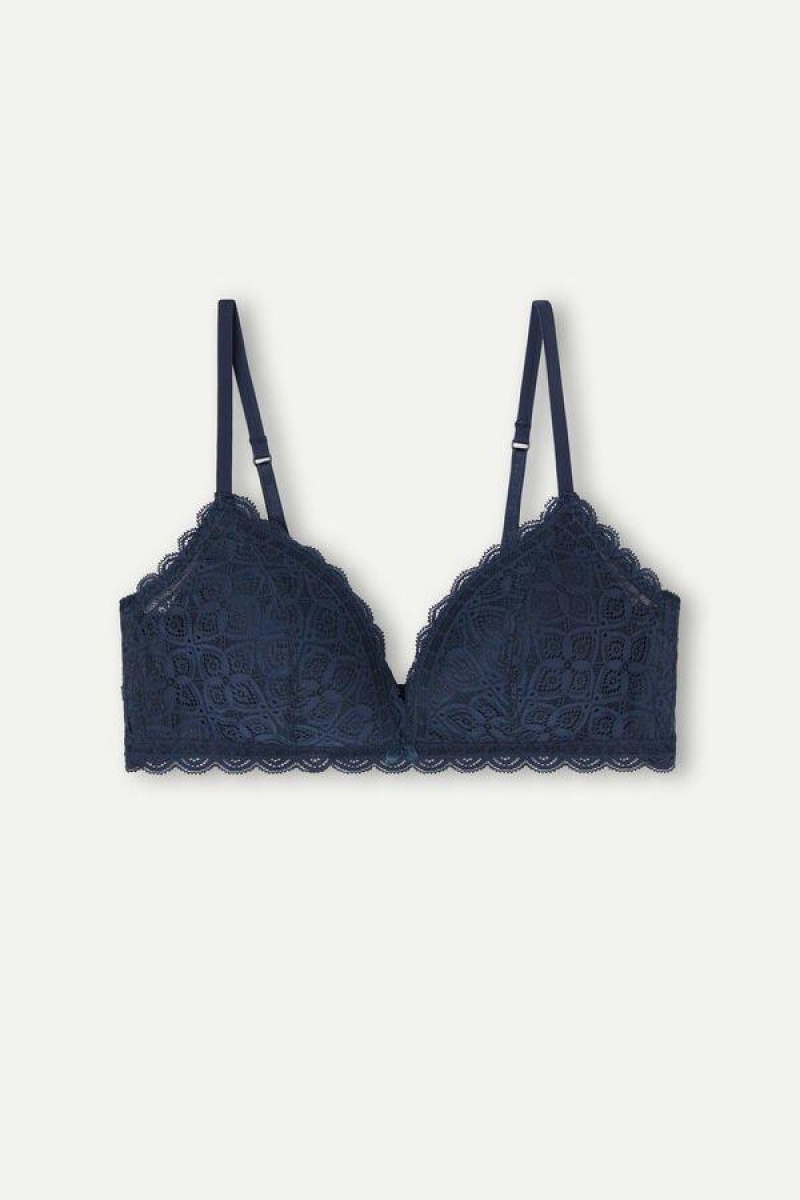 Intimissimi Tiziana Triangle in Lace Ženske Grudnjaci Plave | HR 1174UTL