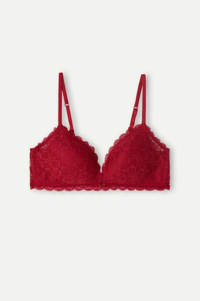 Intimissimi Tiziana Triangle in Lace Ženske Grudnjaci Crvene | HR 1399BCP