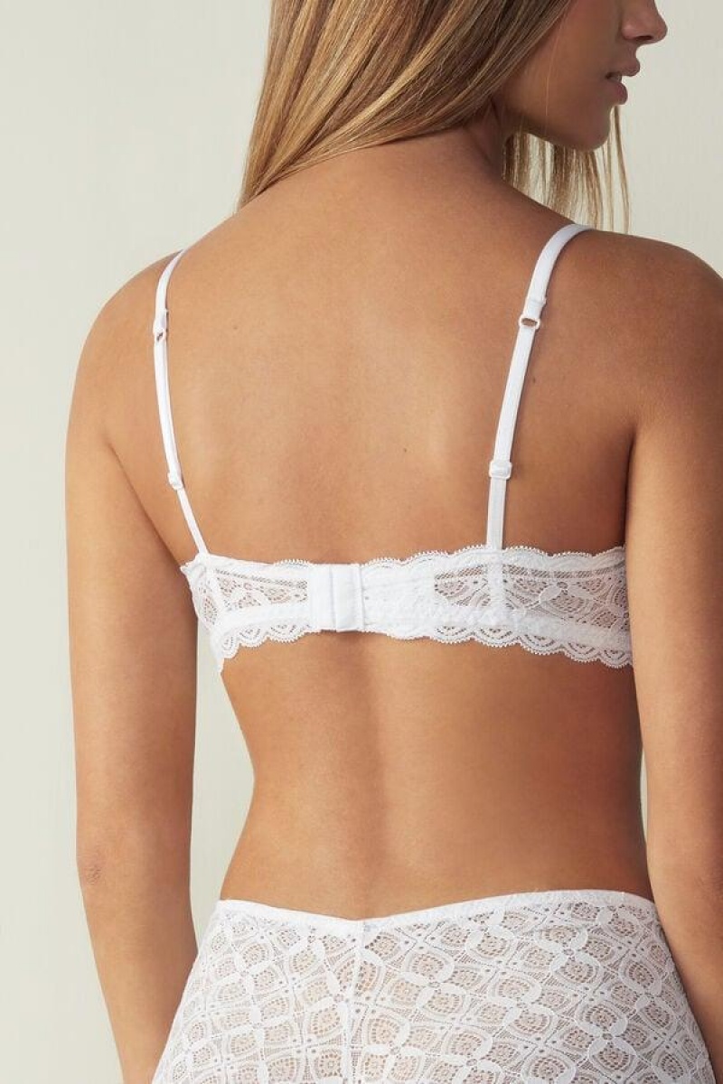 Intimissimi Tiziana Triangle in Lace Ženske Grudnjaci Bijele | HR 1418JJE