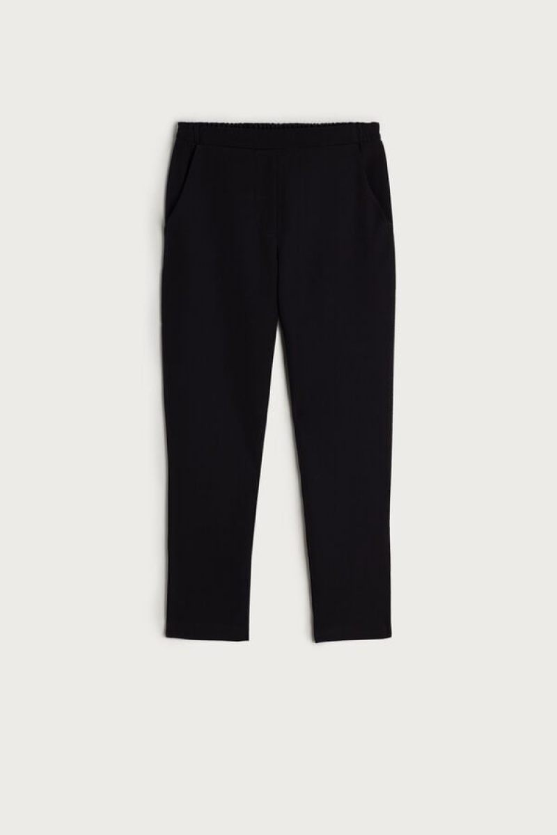 Intimissimi Trousers with Pockets Ženske Hlače Crne | HR 1780GLQ