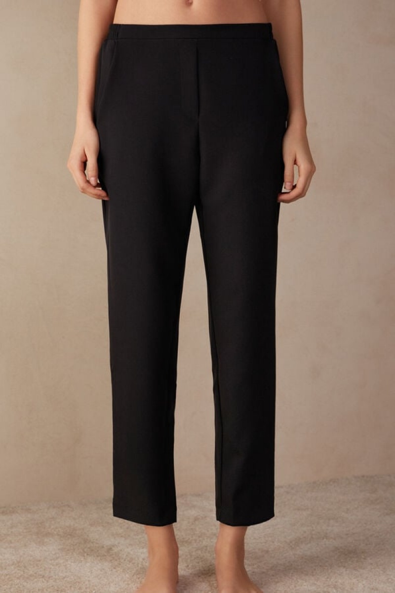 Intimissimi Trousers with Pockets Ženske Hlače Crne | HR 1780GLQ