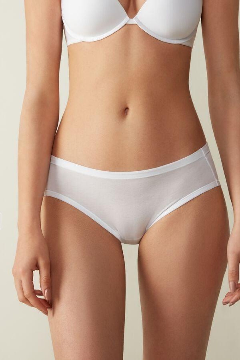 Intimissimi Ultralight Supima® Cotton Briefs Ženske Gaćice Bijele | HR 2434CET