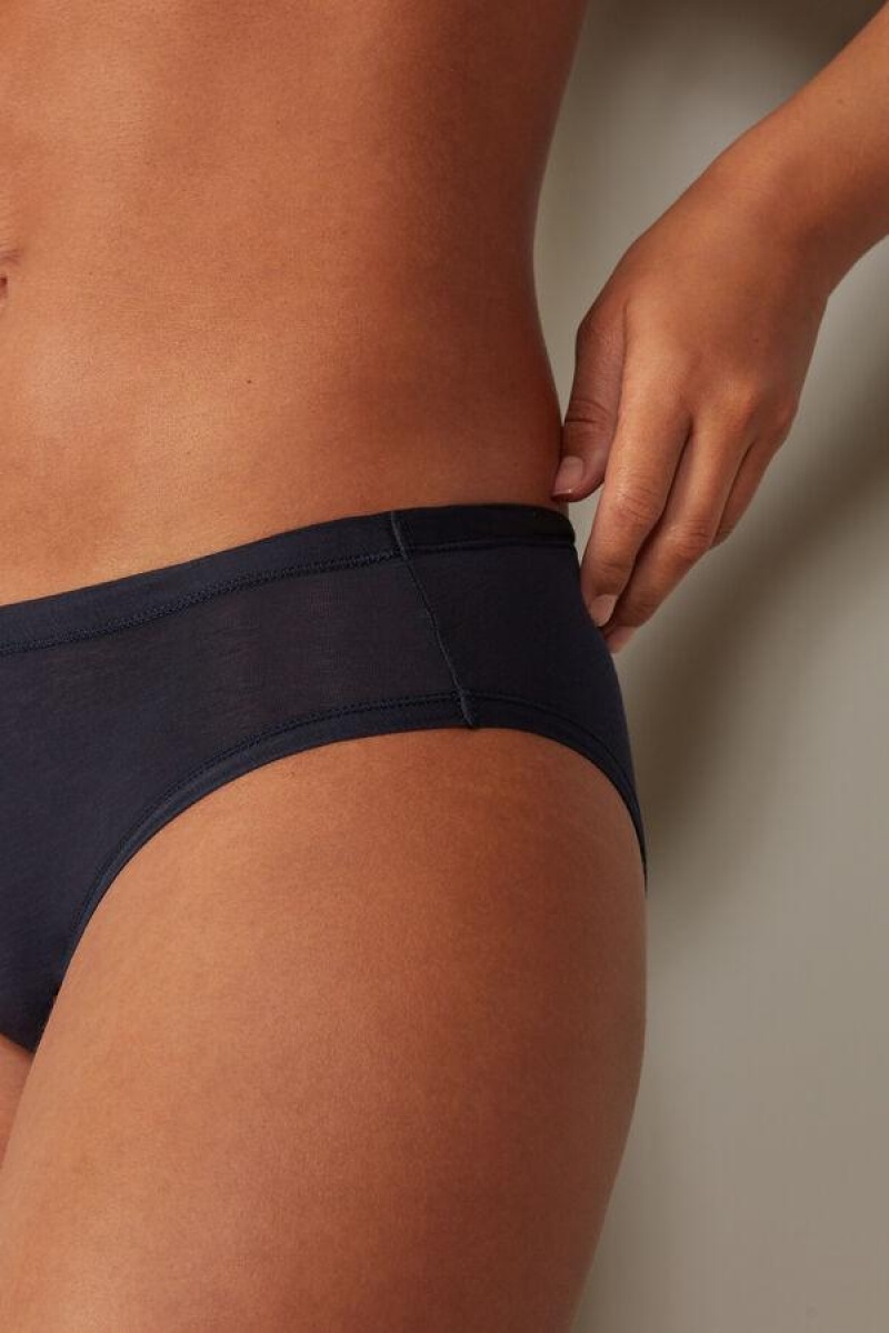 Intimissimi Ultralight Supima® Cotton Briefs Ženske Gaćice Plave | HR 2435XFY