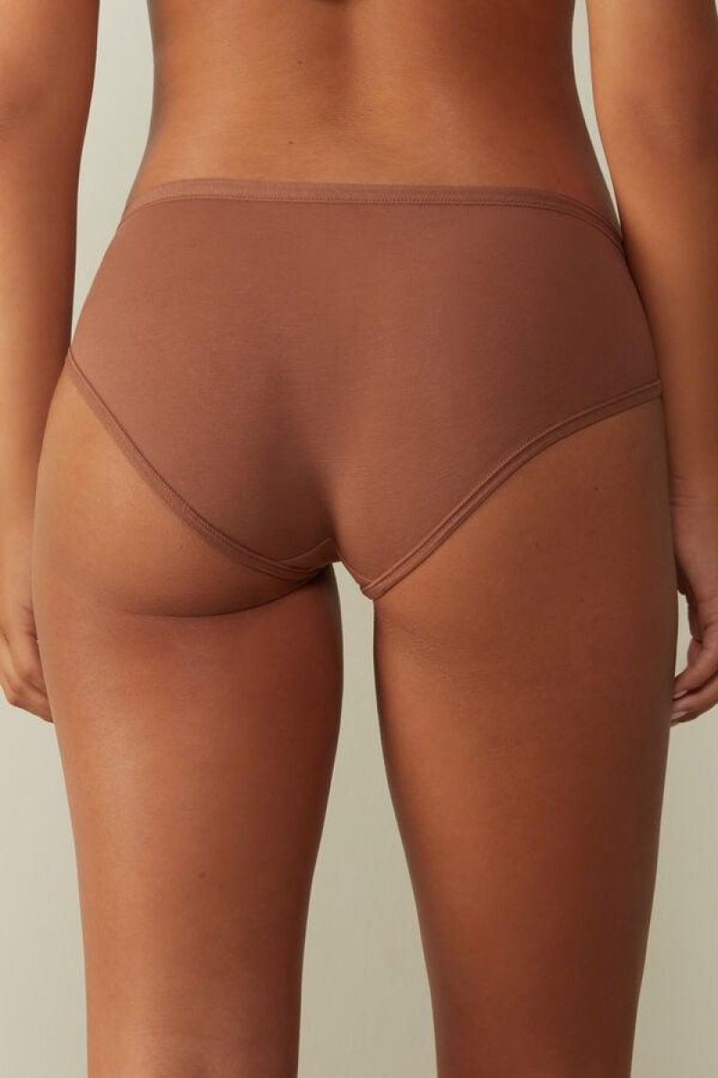 Intimissimi Ultralight Supima® Cotton Briefs Ženske Gaćice Tamno Bež | HR 2450YUX