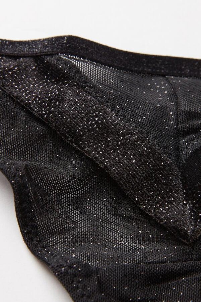 Intimissimi Under the Stars String Thong Ženske Gaćice Crne | HR 2261WYF