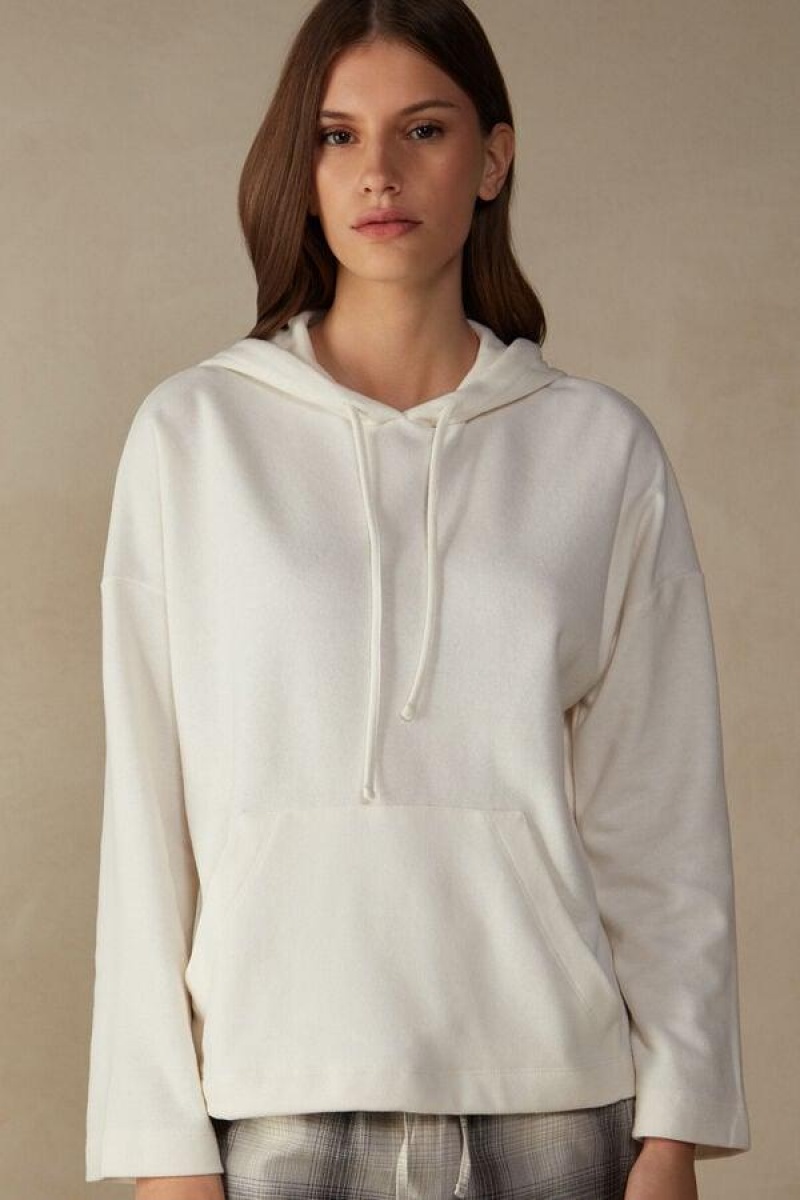 Intimissimi Warm Cuddles Hooded Top Ženske Pidžama Krem | HR 2161YUK