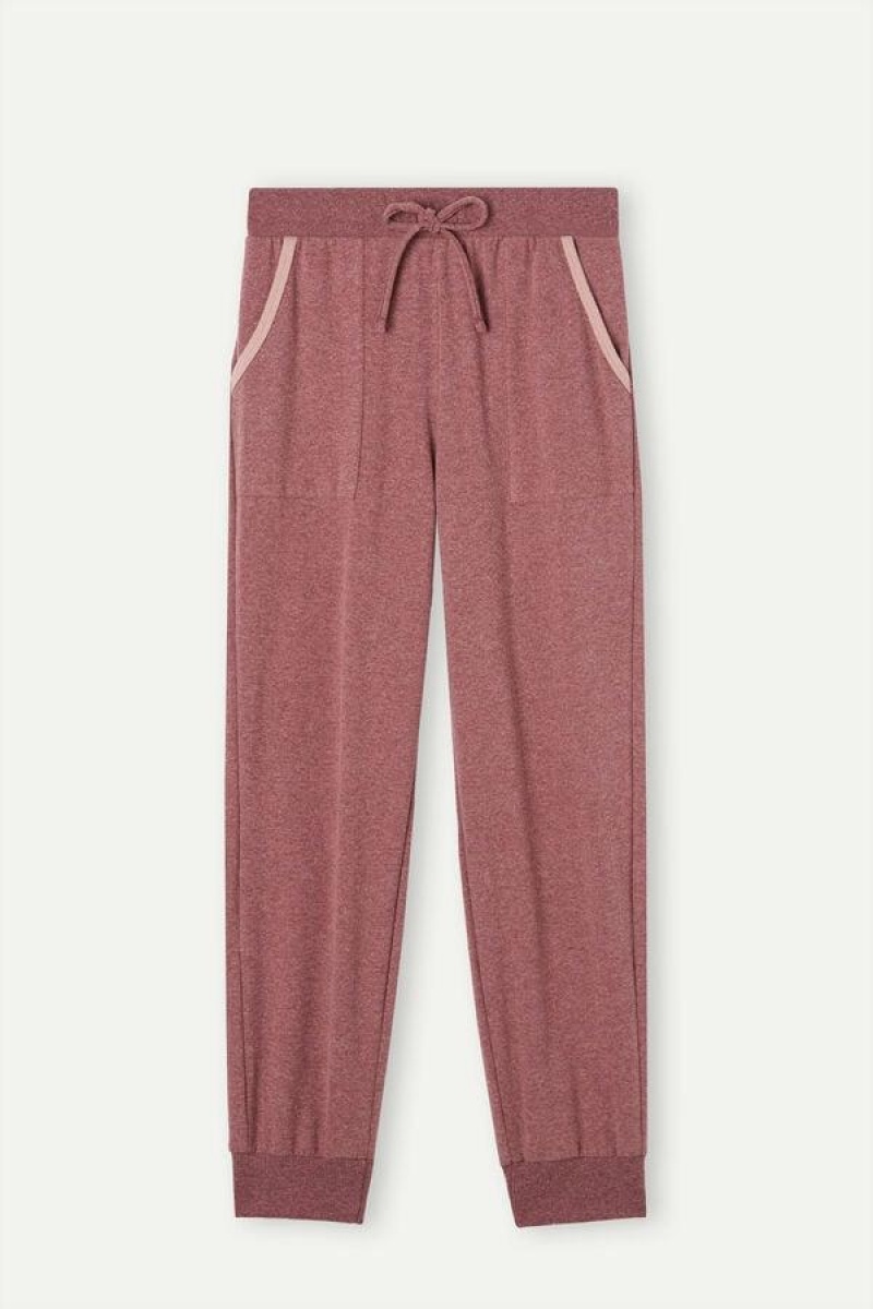 Intimissimi Winter Candies Full Length Cuffed Pants Ženske Pidžama Tamno Roze | HR 2051MAS