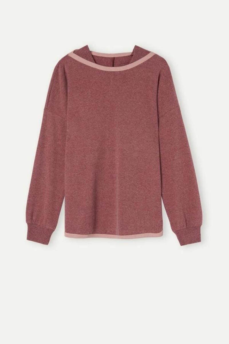 Intimissimi Winter Candies Long Sleeve Top Ženske Pidžama Tamno Roze | HR 2147KIR